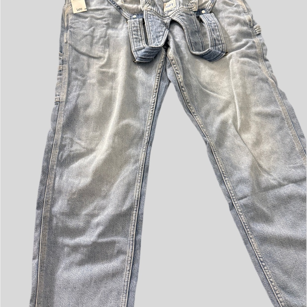 Lee Women’s Light blue glimmer slim straight overalls
